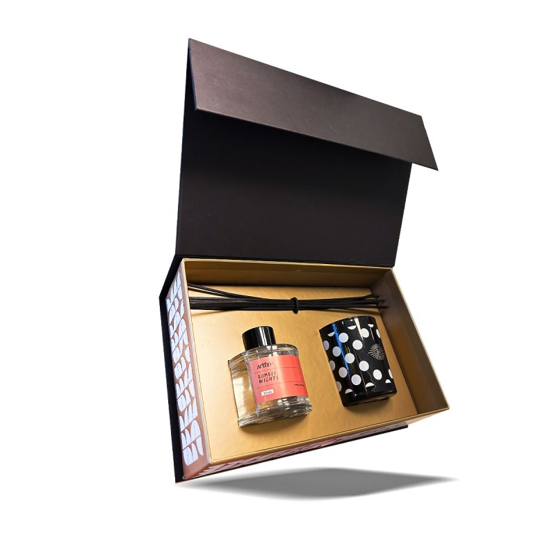 Gift, Box, Coffret, Cadeau, Artfin, mikado, bougie